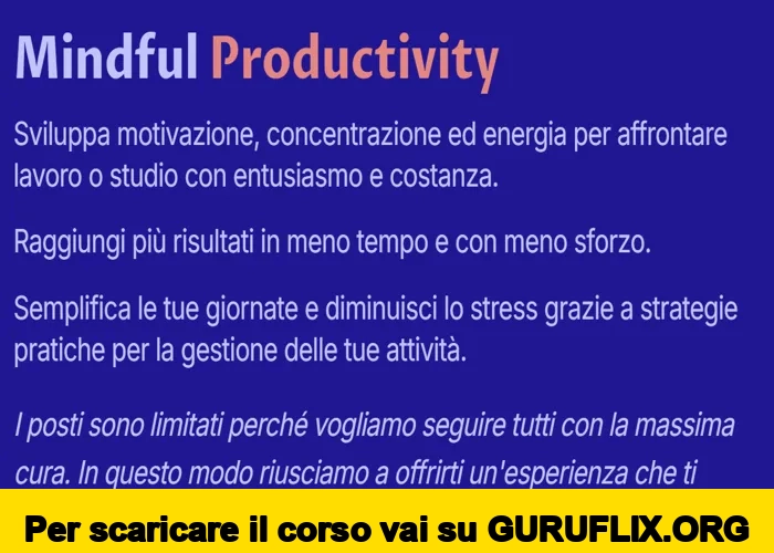 [95% OFF] Mindful Productivity di Lifeology