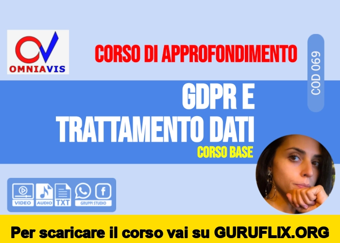 [95% OFF] GDPR e trattamento dati (Cod069) di Omniavis