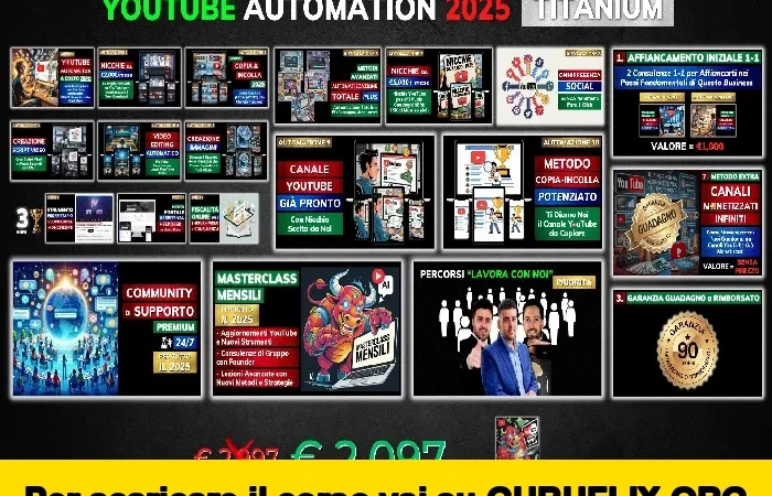[95% OFF] Miglior Business YouTube Automation 2025 TITANIUM di Mirco Delfino