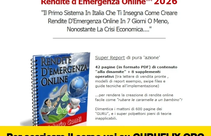 [95% OFF] Rendite d’Emergenza 2026 di Valerio Conti