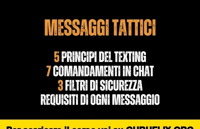 [95% OFF] Messaggi Tattici + Bonus di Metodo Bad Boy