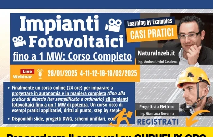 [95% OFF] Corso Completo Impianti Fotovoltaici di Naturalnzeb.it