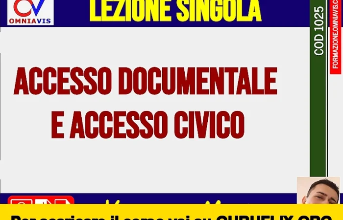 [95% OFF] Accesso documentale e accesso civico (Cod1025) di Omniavis