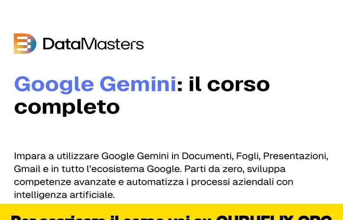 [95% OFF] Google Gemini: il Corso Completo di Data Masters