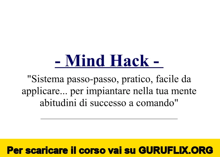 [95% OFF] Mind Hack di Valerio Conti